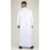 TT-001 Men's White Thobe Emirati Islamic Clothing String Tassel - Image 6