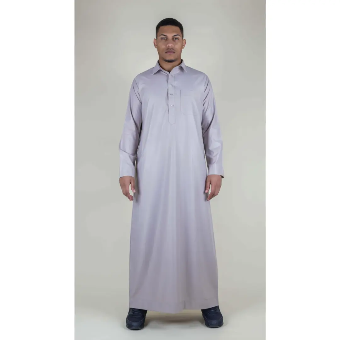 101 Mens Beige Islamic Muslim Cotton Thobe Jubba 2