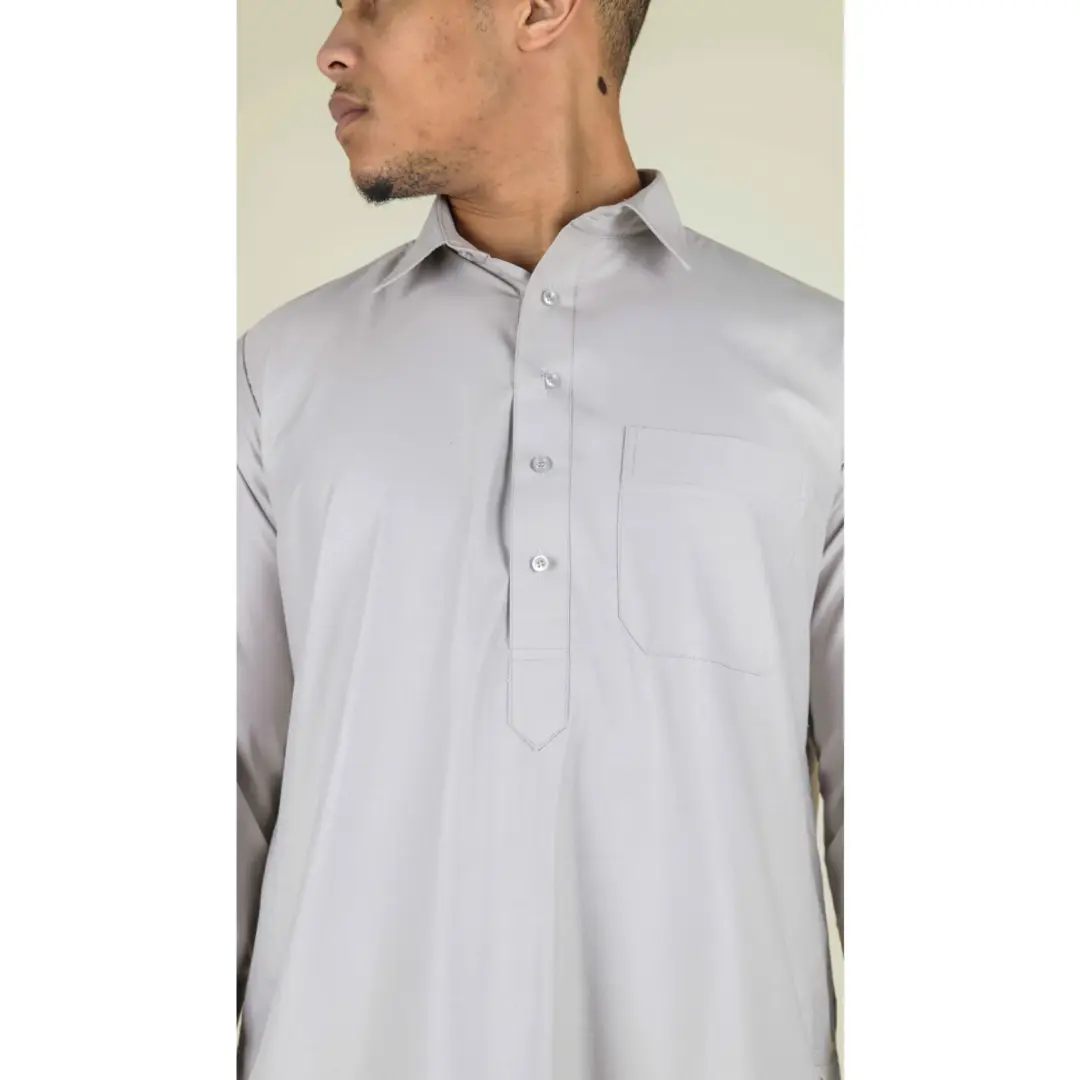 101 Mens Beige Islamic Muslim Cotton Thobe Jubba 3