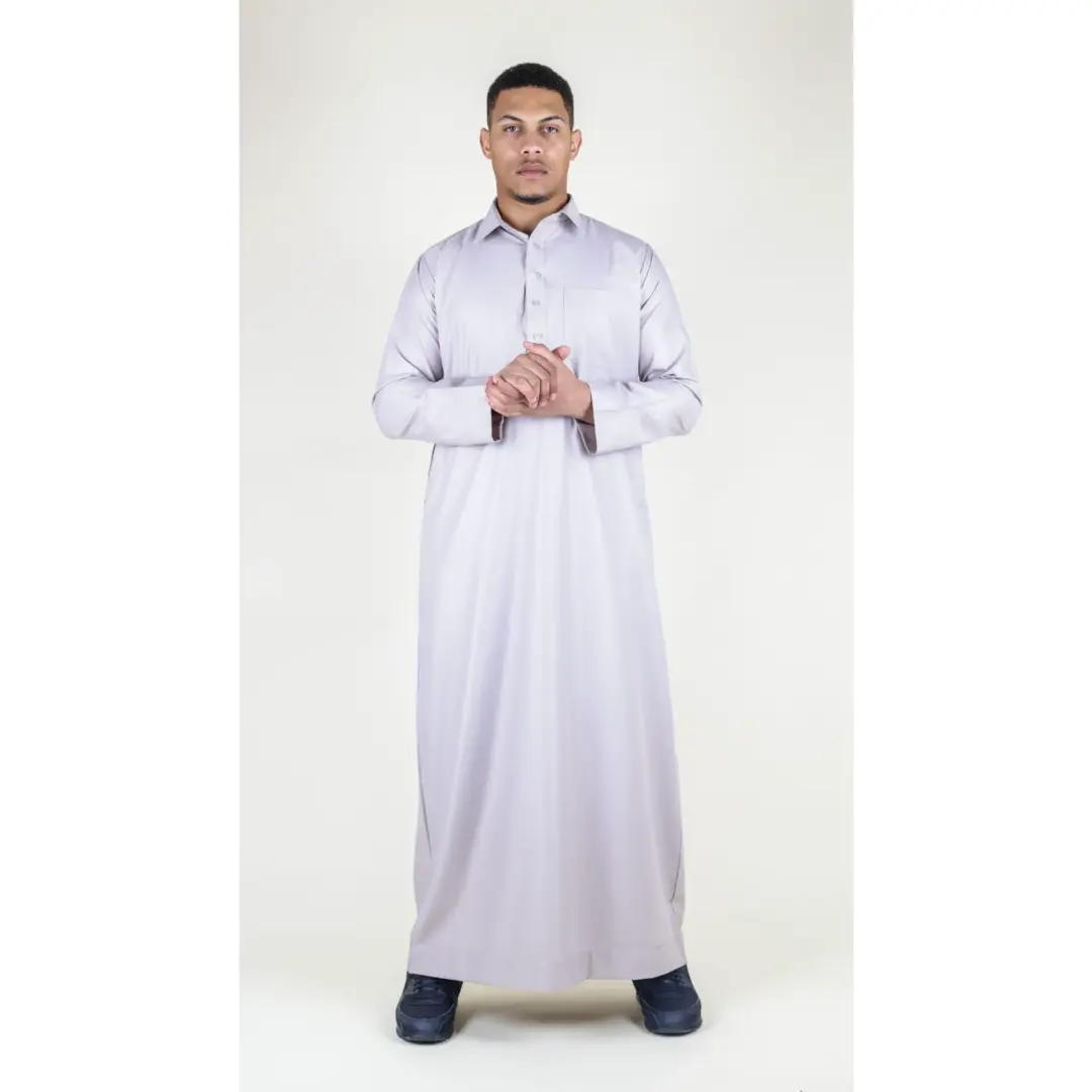 101 Mens Cream Islamic Muslim Cotton Thobe Jubba 4