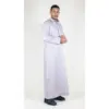 101 - Men's Cream Islamic Muslim Cotton Thobe Jubba - Image 4