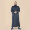101 - Men's Grey Islamic Muslim Cotton Thobe Jubba