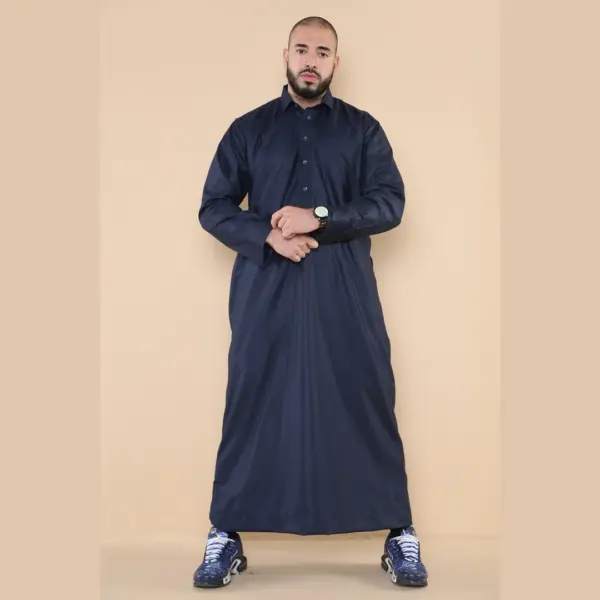 101 Mens Navy Islamic Muslim Cotton Thobe Jubba Thobez 3