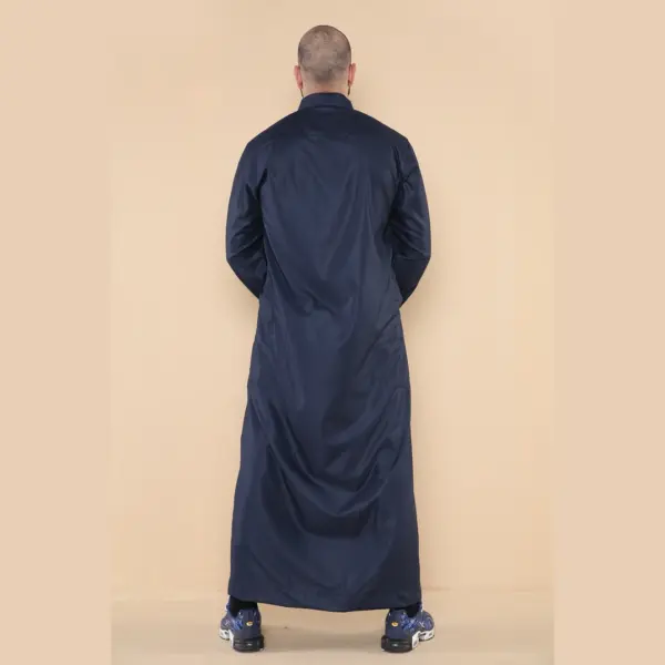 101 Mens Navy Islamic Muslim Cotton Thobe Jubba Thobez 6