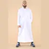 101 - Men's White Islamic Muslim Cotton Thobe Jubba - Image 2