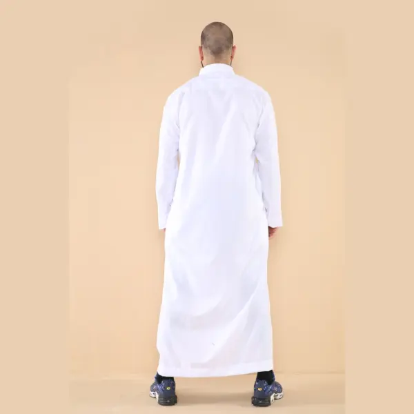 101 Mens White Islamic Muslim Cotton Thobe Jubba 6