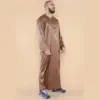 102 - Men's Bronze Islamic Muslim Shiny Thobe Jubba - Image 4