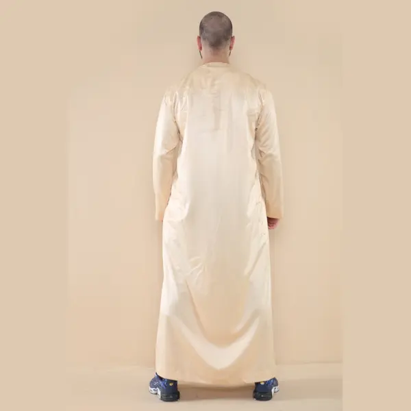 102 Mens Cream Islamic Muslim Cotton Thobe Jubba Thobez 6