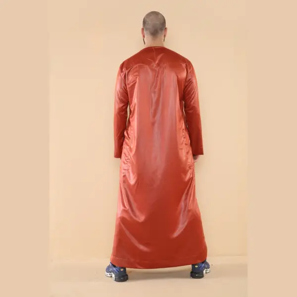 102 Mens Rust Islamic Muslim Cotton Thobe Jubba Thobez 6