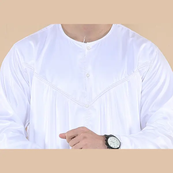 102 Mens White Islamic Muslim Cotton Thobe Jubba Thobez 4