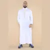 103 - Men's White Muslim Islam Eid Nehru Collar Thobe - Image 2