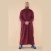 103 - Men's Wine Muslim Islam Eid Nehru Collar Thobe