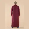 103 - Men's Wine Muslim Islam Eid Nehru Collar Thobe - Image 5
