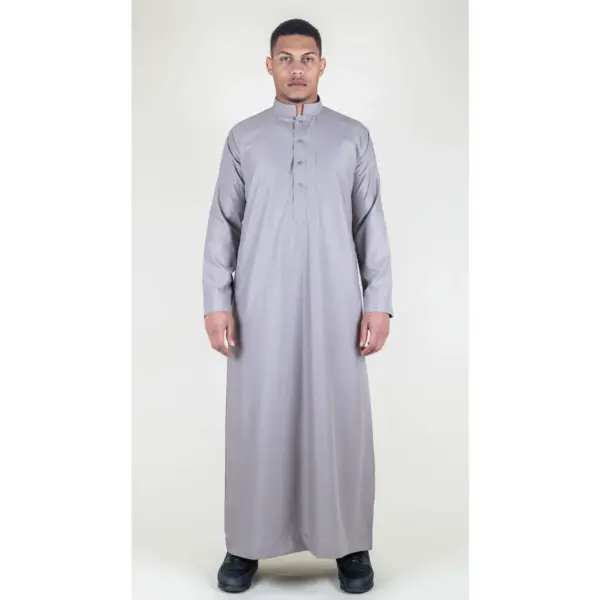 104 Mens Beige Muslim Nehru Collar Eid Thobe 2