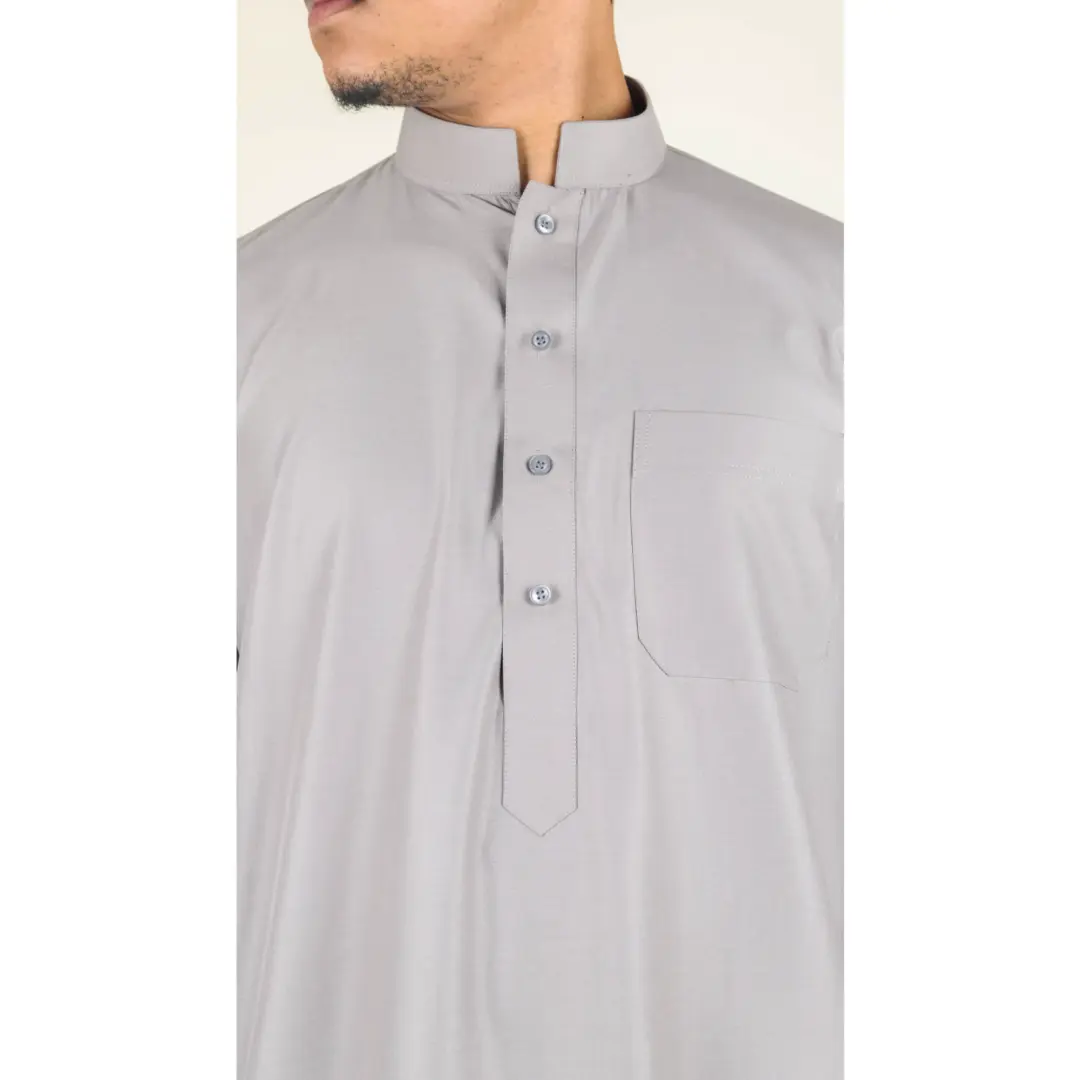 104 Mens Beige Muslim Nehru Collar Eid Thobe 3