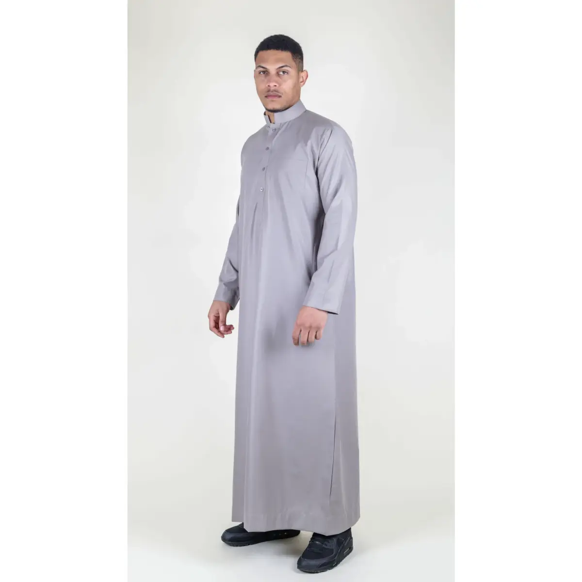 104 - Men's Beige Muslim Nehru Collar Eid Thobe - Image 5