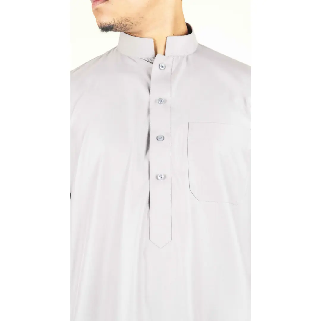 104 Mens Cream Muslim Nehru Collar Eid Thobe 3