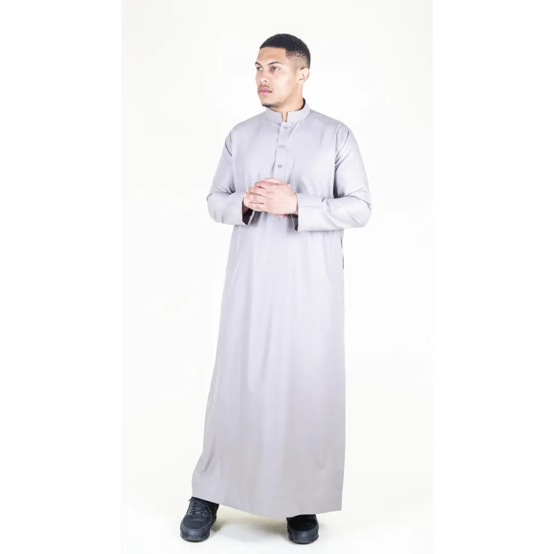 104 Mens Cream Muslim Nehru Collar Eid Thobe 5