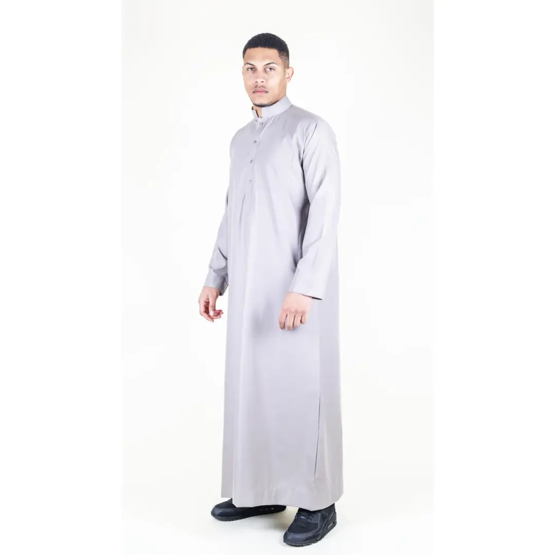 104 Mens Cream Muslim Nehru Collar Eid Thobe 6