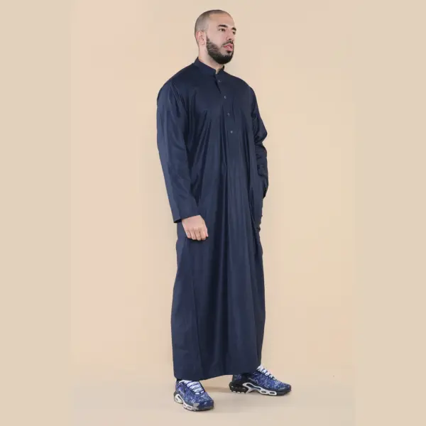 104 Mens Navy Muslim Nehru Collar Eid Thobe 5