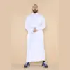104 - Men's White Muslim Nehru Collar Eid Thobe