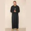 105 - Men's Black Gold Omani Eid Tassel Thobe Jubba