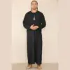 105 - Men's Black Gold Omani Eid Tassel Thobe Jubba - Image 2