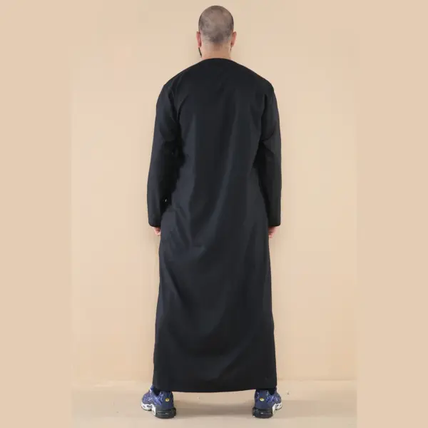 105 Mens Black Omani Eid Tassel Thobe Jubba Thobez 6