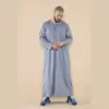 105 - Men's Grey Omani Eid Tassel Thobe Jubba - Image 2
