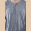 105 - Men's Grey Omani Eid Tassel Thobe Jubba - Image 3