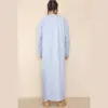105 - Men's Light Blue Omani Eid Tassel Thobe Jubba - Image 6