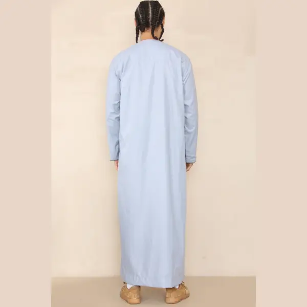 105 Mens Light Blue Omani Eid Tassel Thobe Jubba Thobez 7