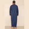 105 - Men's Navy Gold Omani Eid Tassel Thobe Jubba - Image 7