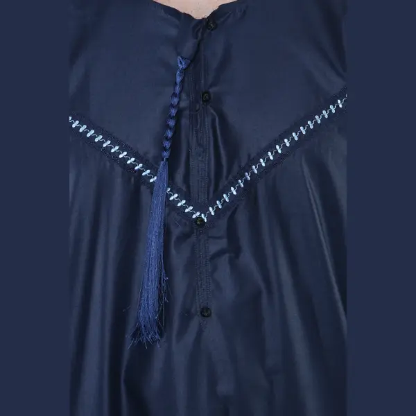 106 Mens Navy Omani Eid Tassel Thobe Jubba Thobez 4