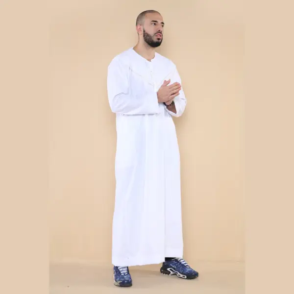 106 Mens White Omani Eid Tassel Thobe Jubba Thobez 5