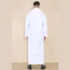 108 - Men's White Muslim Slim or Regular Fit Hooded Thobe - Image 5