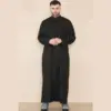 109 - Men's Black Muslim Eid Thobe with Nehru Collar
