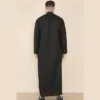 109 - Men's Black Muslim Eid Thobe with Nehru Collar - Image 4