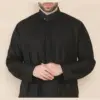 109 - Men's Black Muslim Eid Thobe with Nehru Collar - Image 5