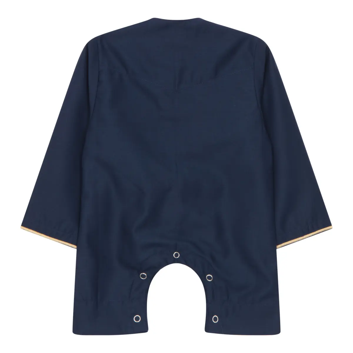 OE-300 - Baby Toddler Navy Romper Thobe Gold Embroidery - Image 3