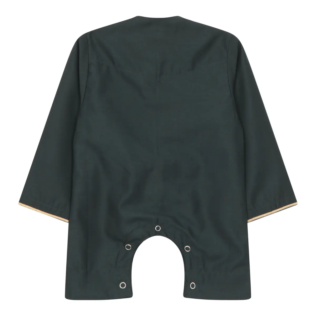 OE-300 - Baby Toddler Green Romper Thobe Gold Embroidery - Image 3