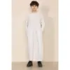 TT-001 Boy's Beige Thobe Emirati Islamic Clothing String Tassel - Image 2