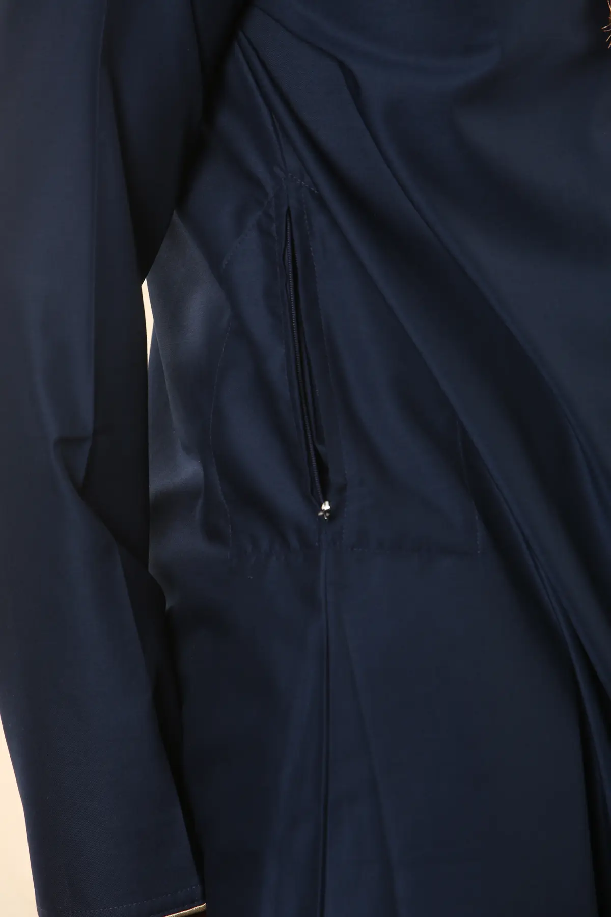 TT-003 - Men's Navy Emirati Thobe Gold Tassel Embroidery - Image 10