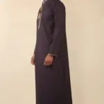 TT-003 - Men's Purple Emirati Thobe Gold Tassel Embroidery - Image 8