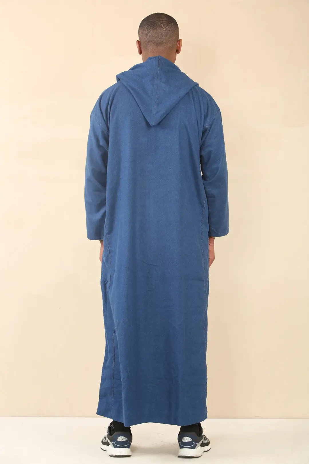 Thobez DML001 Mens Blue Moroccan Thobe Hooded Djellaba 5