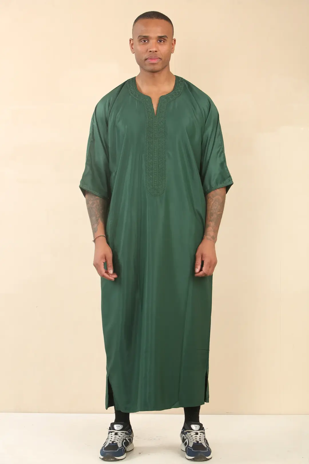 Thobez GG002 Mens Green Moroccan Thobe Gandoura 1