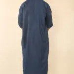 GG008 - Men's Navy Moroccan Thobe Short Sleeve Gandoura - Image 5