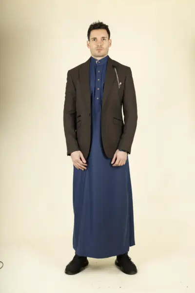 Cavani Caridi - Men's Tweed Check Brown Blazer