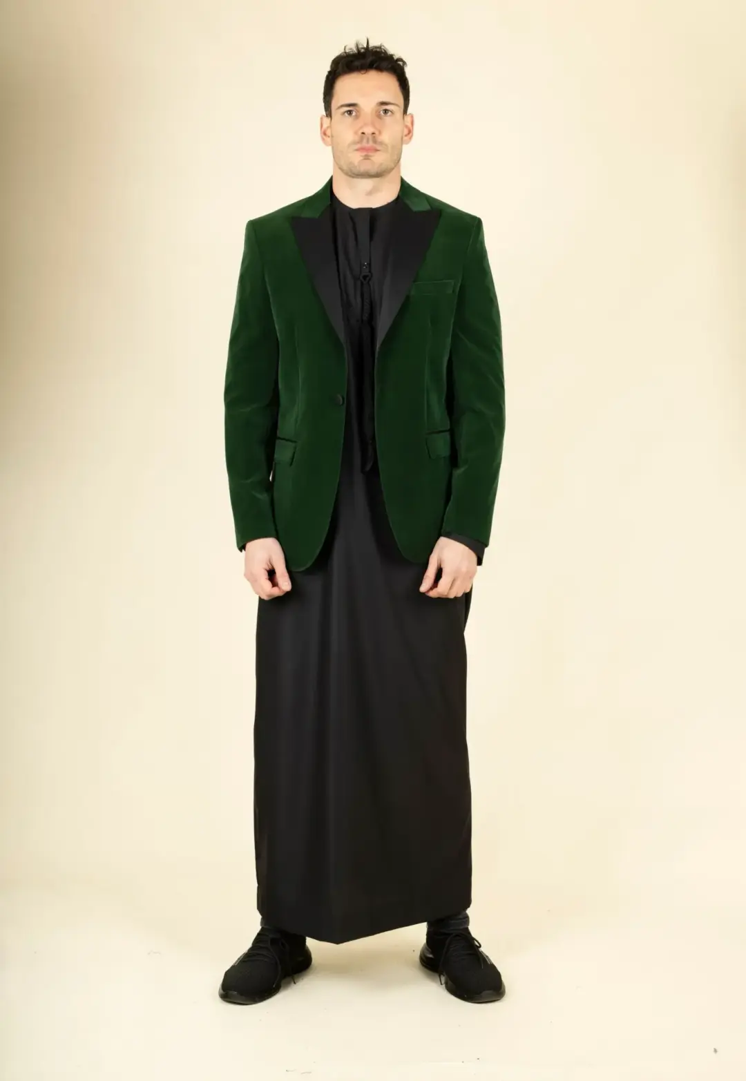 Mens Green Velvet Tuxedo Blazer Wedding 1 scaled