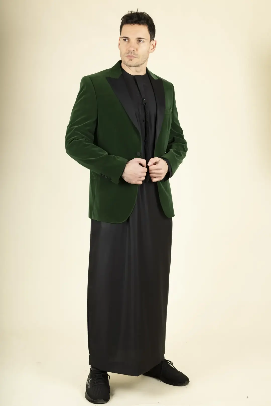 Mens Green Velvet Tuxedo Blazer Wedding 3 scaled